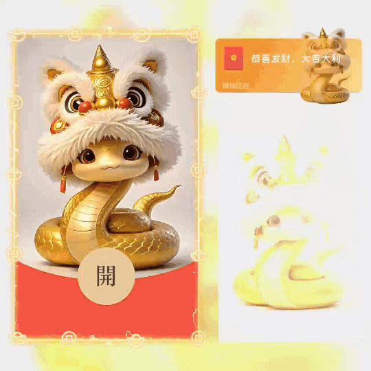 蛇年顺遂小金蛇/新年动态/ln