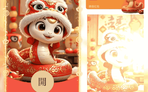 蛇年顺遂小红蛇/新年动态/ln