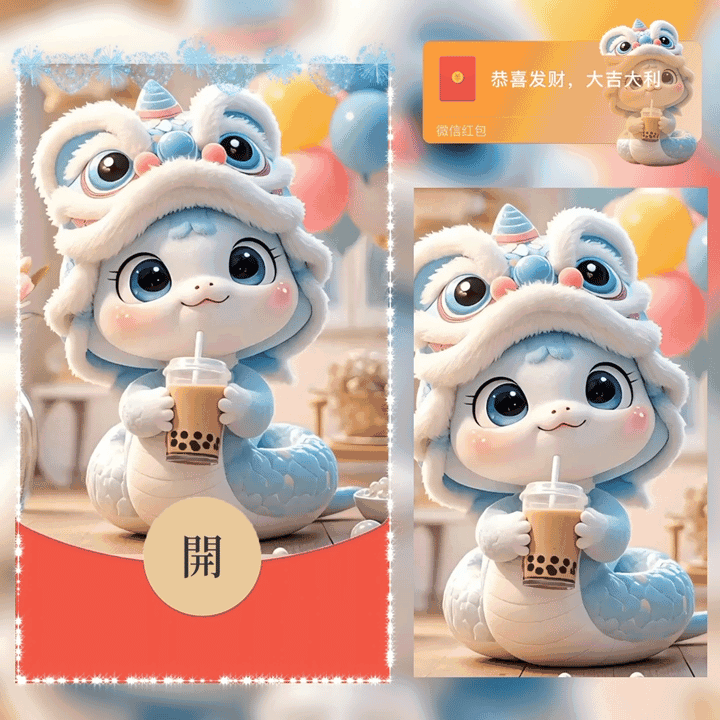 蛇年大吉/奶茶蛇/新版动态/yu
