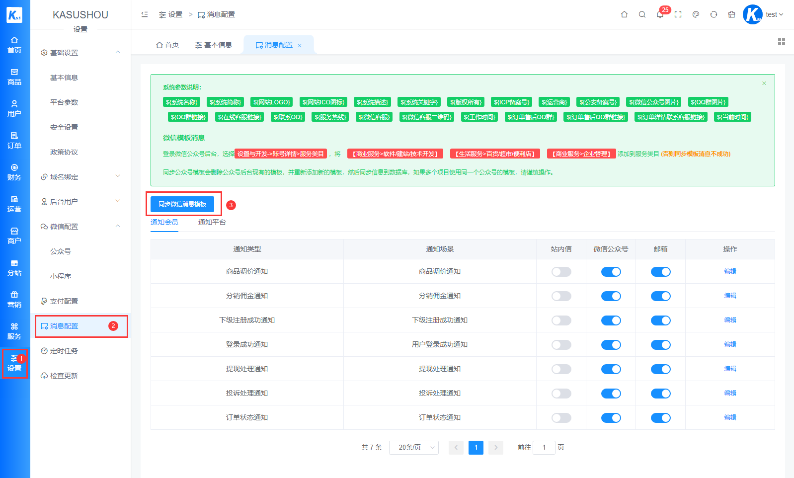 公众号模板消息